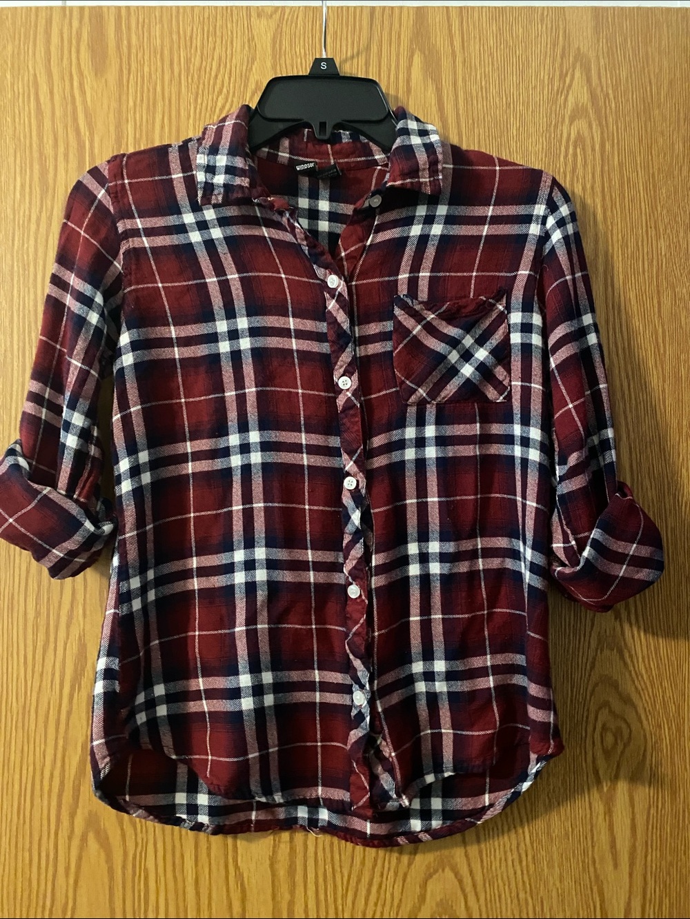 Windsor Burgundy Plaid Button-Down Shirt